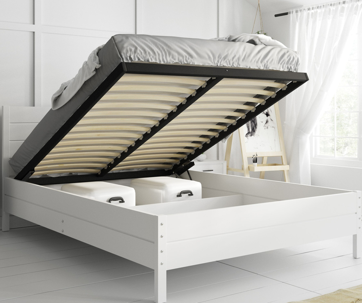 Hálószoba ágy 140x200 - Continental fehér emelőkerettel