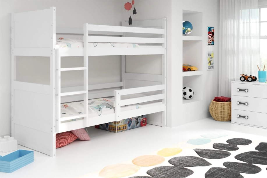 TINI EMELETES ÁGY RICO FEHÉR KERET FEHÉR PANELEK FIÓK NÉLKÜL 90 X 190