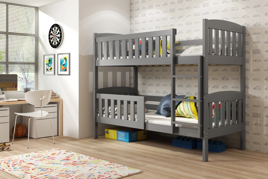 Emeletes ágy KUBUŚ 90X190, grafit