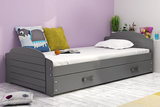 Ifjúsági egyszemélyes ágy LILI 90X200 fiókkal, grafit