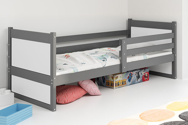 Ifjúsági egyszemélyes ágy RICO 90X200, grafit/fehér