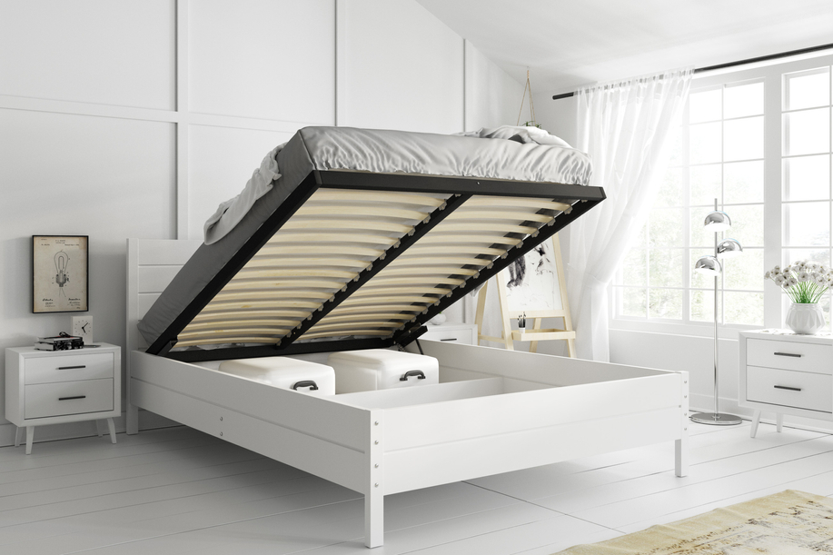 Hálószoba ágy 160x200 - Continental fehér emelőkerettel