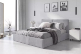 HILTON 120X200 kárpitozott hálószoba ágy, tároló doboz, hamuszürke