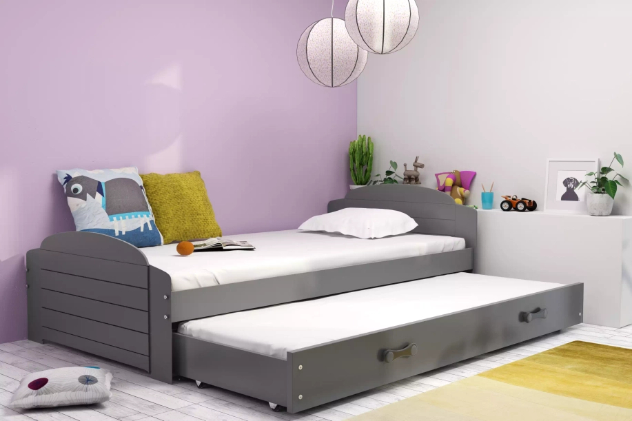 Kihúzható ifjúsági ágy LILI 90X200 fiókkal, grafit