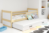 RICO 90X200 kihúzható ifjúsági ágy fiókkal, fenyőfa/fehér