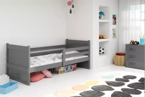 Rico egyszemélyes tini ágy 90x190 matraccal, szürke