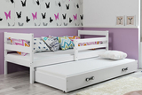 Kihúzható ifjúsági ágy ERYK 90X200 fiókkal, fehér színben