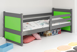 Ifjúsági egyszemélyes ágy RICO 90X200 matraccal, grafit/zöld