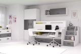 MAX 1 80X200 háromszemélyes ifjúsági ágy, íróasztallal, grafit