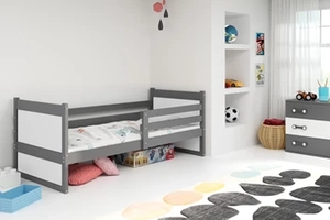 Ifjúsági egyszemélyes ágy RICO 90X200 matraccal, grafit/fehér