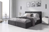 HILTON 140X200 kárpitozott hálószoba ágy, tároló doboz, grafit